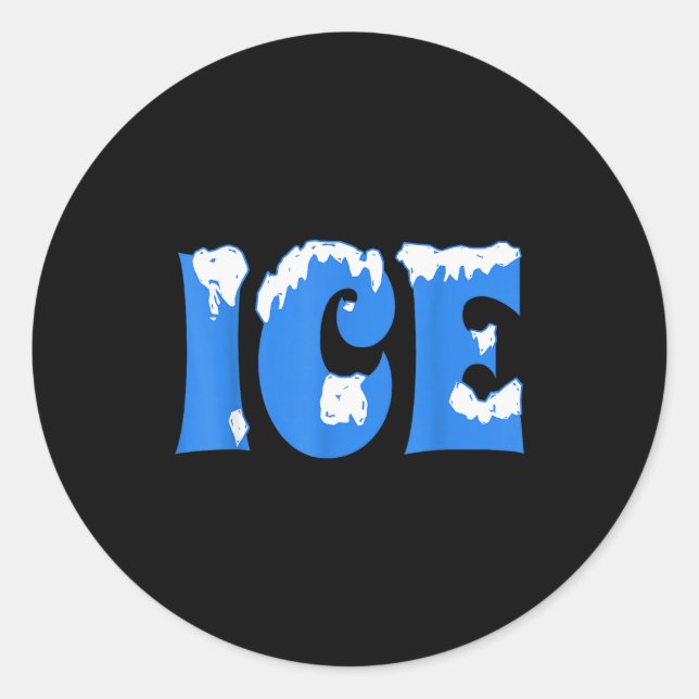 Sticker Rond Ice Shirt Halloween Costume Couples Ice Family Hal (Devant)