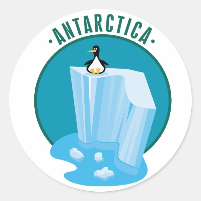 Sticker Rond Iceberg Antarctique (Devant)
