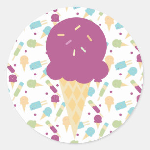 Sticker Rond Icecream Pop Sprinkings Reward
