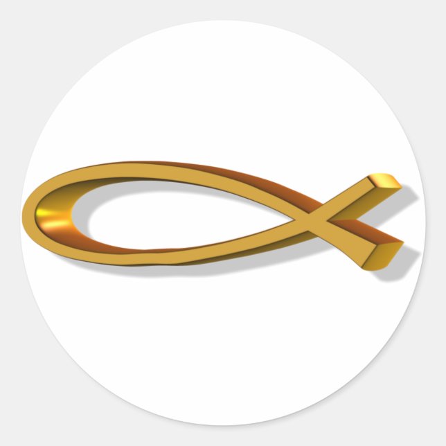 STICKER ROND ICHTUS 3D (Devant)