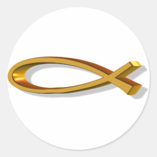 STICKER ROND ICHTUS 3D