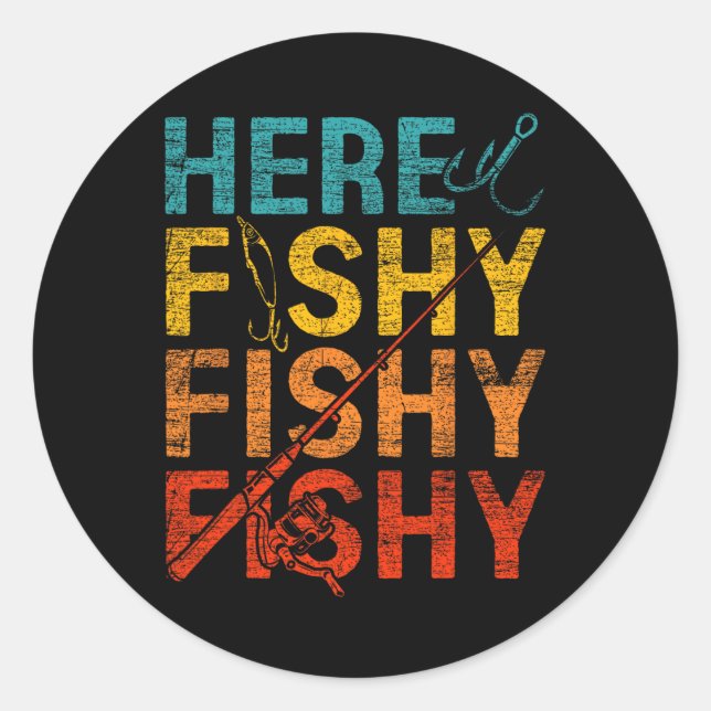 Sticker Rond Ici Fishy Fishy Fishy (Devant)