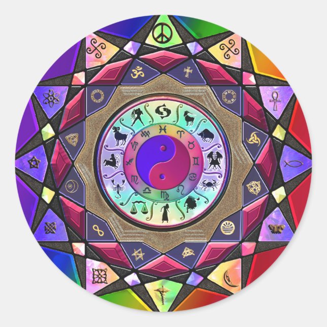 Sticker Rond Ici, maintenant (Devant)