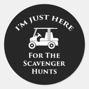 Sticker Rond Ici seulement pour les chasses au trésor en boucle