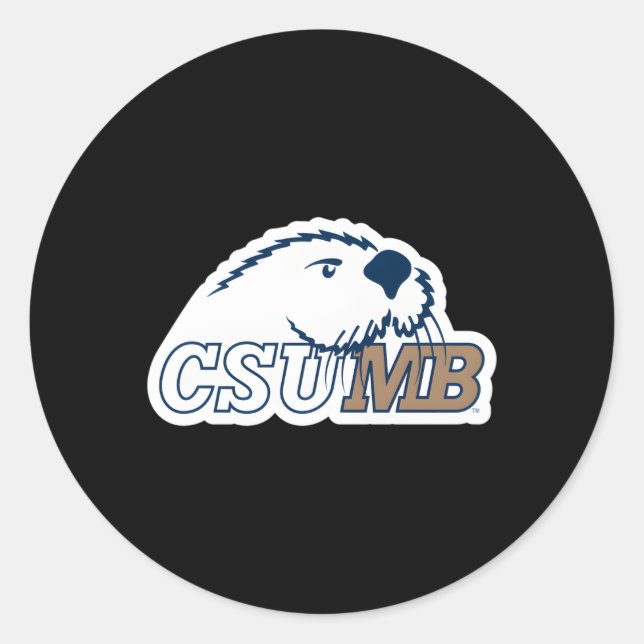 Sticker Rond Icône Cal State Monterey Bay Otters (Devant)