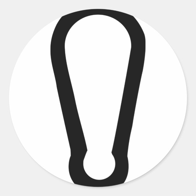 Sticker Rond icône carabinier noir (Devant)