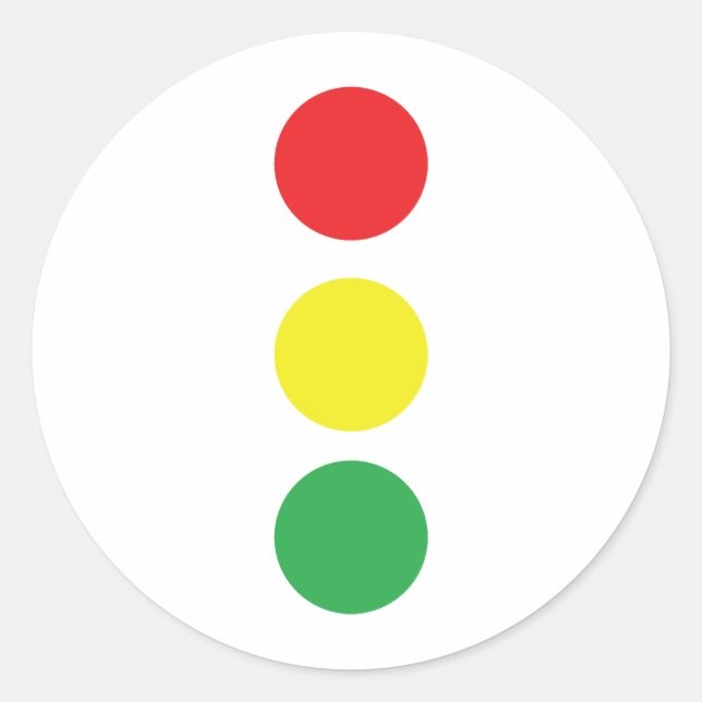 Sticker Rond icône d'arrêt de la lumière (Devant)