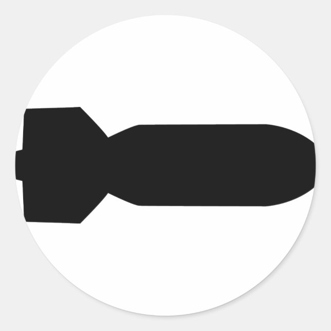 Sticker Rond icône de bombe noire (Devant)