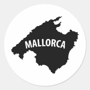 Sticker Rond icône de contour de l'espagne de mallorca