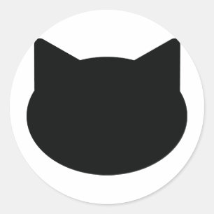 Sticker Rond icône de contour du chat