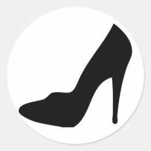 Sticker Rond icône de la chaussure à talon élevé