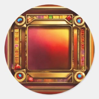 Sticker Rond Icône de la Fente du Roi des Coeurs"