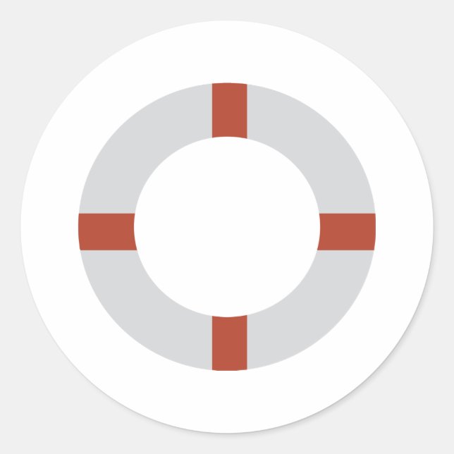 Sticker Rond icône de sauveteur de vie (Devant)