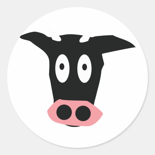 Sticker Rond icône de vache (Devant)
