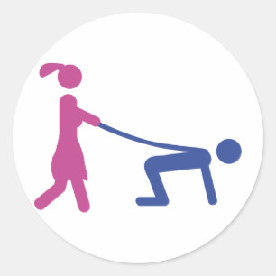 Sticker Rond icône d'enterrement de vie de jeune garçon