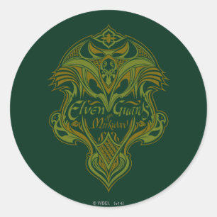 Sticker Rond Icône des gardes elfes de Mirkwood Shield
