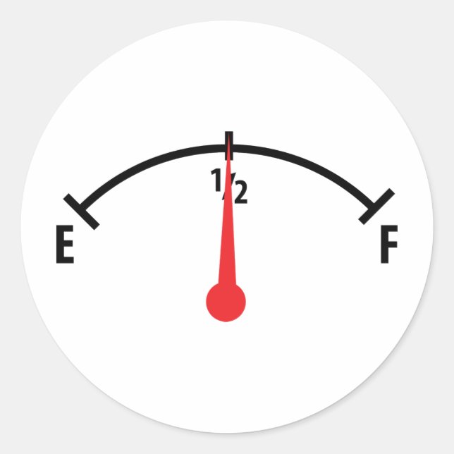 Sticker Rond icône d'indicateur de carburant (Devant)