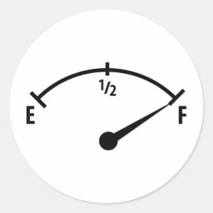 Sticker Rond icône d'indicateur de carburant plein