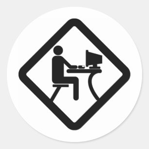 Sticker Rond icône drôle