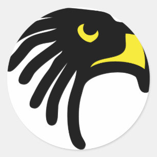 Sticker Rond icône du faucon de l'aigle