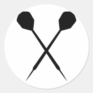 Sticker Rond icône du sport de fléchette