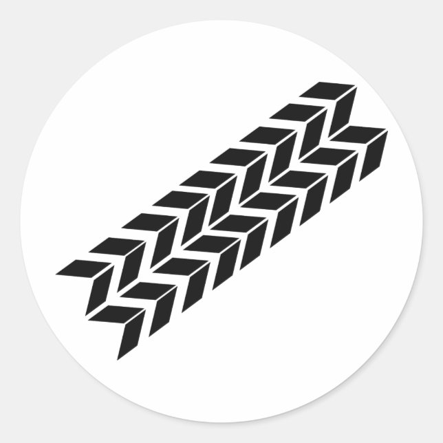 Sticker Rond icône en forme de croquis noir (Devant)