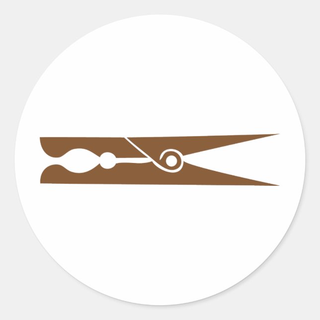 Sticker Rond icône en tissu en bois (Devant)