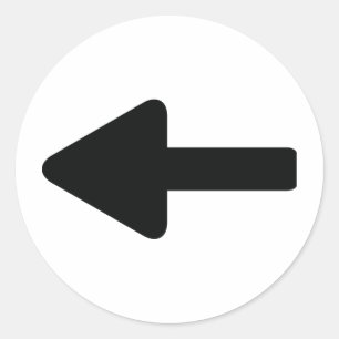 Sticker Rond icône flèche gauche