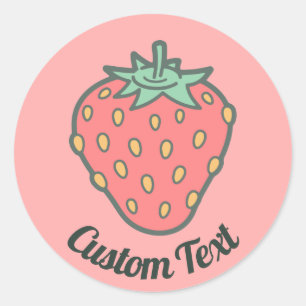Sticker Rond Icône fraise