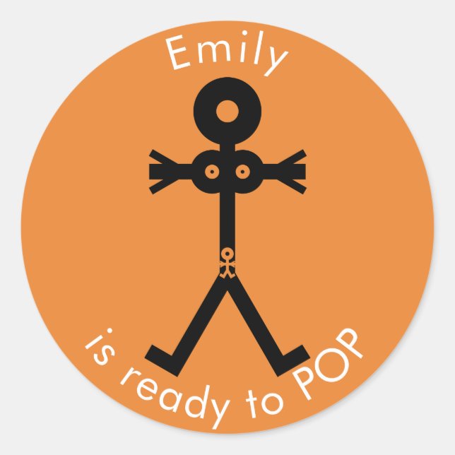Sticker Rond Icône Grossesse prête à POP (Devant)