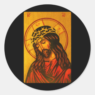 Sticker Rond Icône orthodoxe du Christ le fiancé