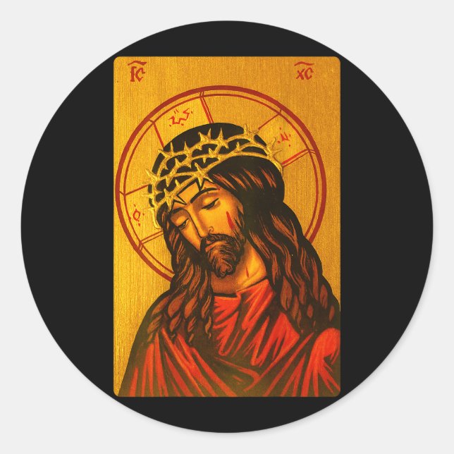Sticker Rond Icône orthodoxe du Christ le fiancé (Devant)