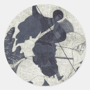 Sticker Rond Icône orthodoxe orientale de Saint-Georges le Vict