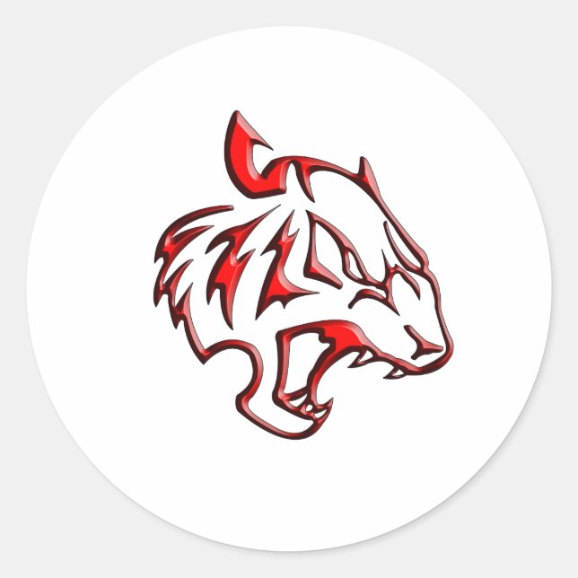 Sticker Rond Icône Tiger (Devant)