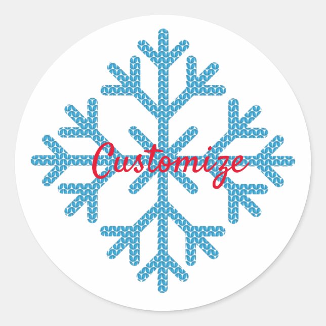 Sticker Rond Icy Blue Snowflake Thunder_Cove (Devant)
