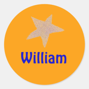 Sticker Rond ID étoile d'or Karaté Kat - pour personnaliser