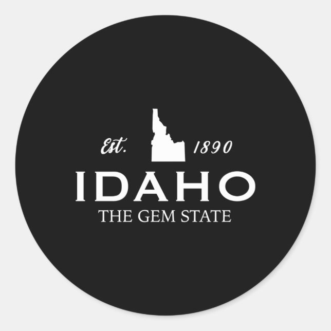 Sticker Rond Idaho (Devant)