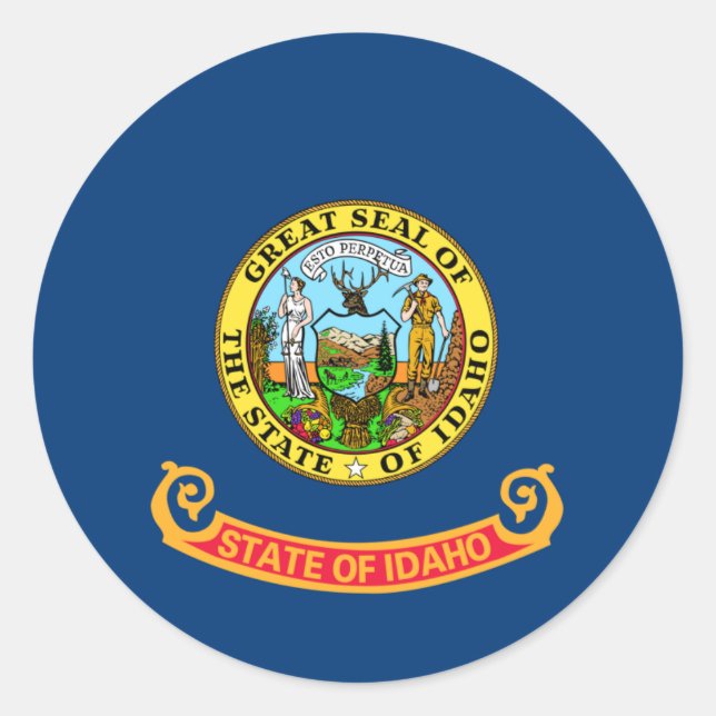 Sticker Rond Idaho State Flag (Devant)