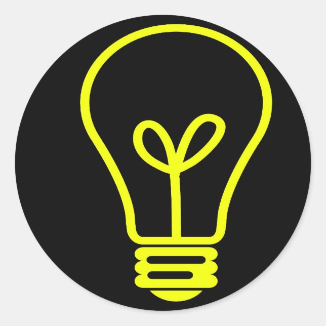 Sticker Rond Idée brillante (Devant)