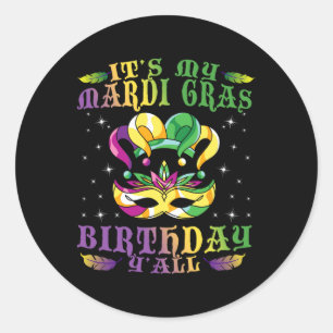 Sticker Rond Idée Cadeau Anniversaire Célébration Mascarade Cos