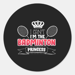 Sticker Rond Idée cadeau drôle de badminton pour joueur de badm