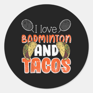Sticker Rond Idée cadeau drôle de badminton pour joueur de badm