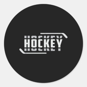 Sticker Rond Idée cadeau du joueur de hockey sur glace Stick Pu