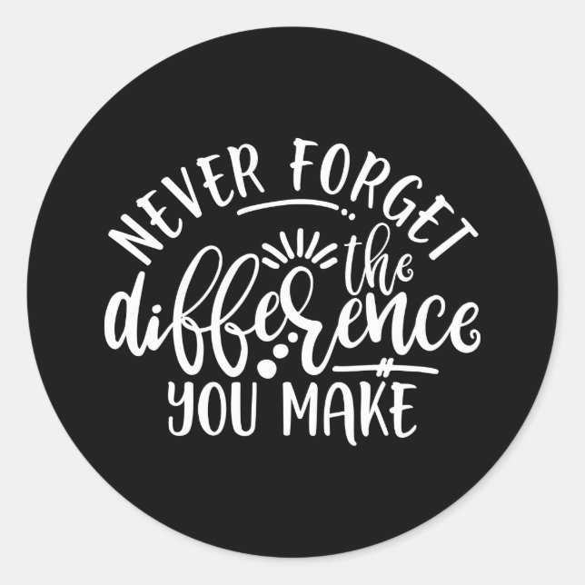 Sticker Rond Idée de design d'appréciation de l'enseignant (Devant)