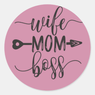 Sticker Rond Idée géniale pour la Fête des Mères Cadeau Femme M