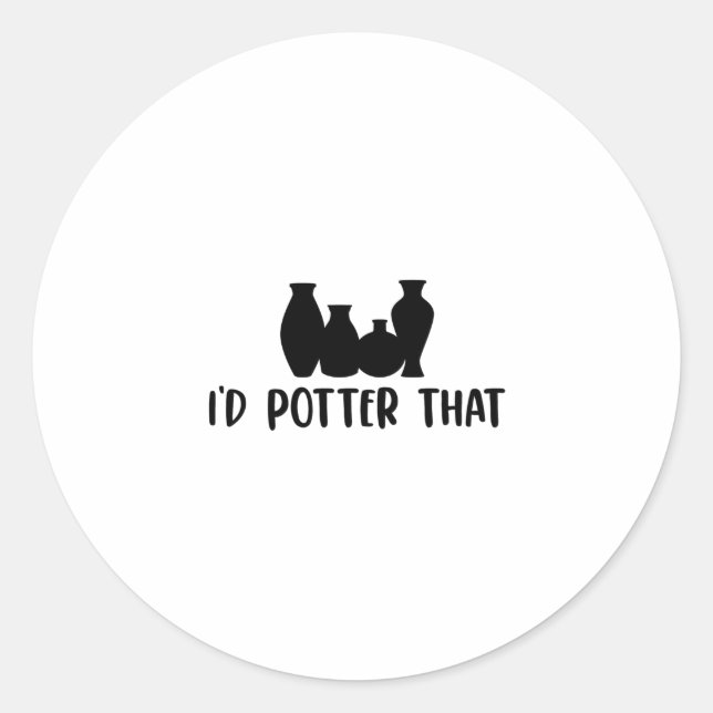 Sticker Rond Idées cadeaux de poterie | Poterie Potter Céramiqu (Devant)