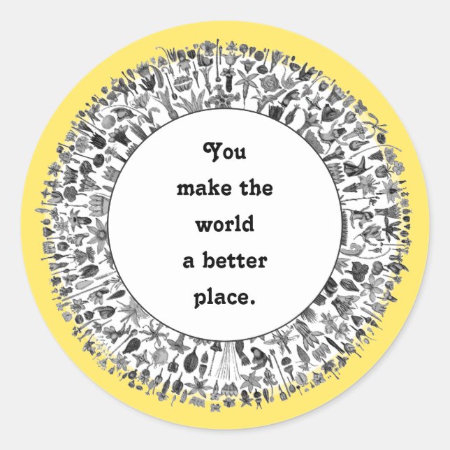 Sticker Rond Idées de cadeaux pour bénévoles (Devant)