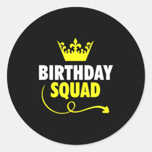 Sticker Rond Idées de groupe d'anniversaire cadeau de fête de c