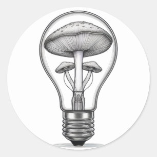 Sticker Rond Idées en champagne