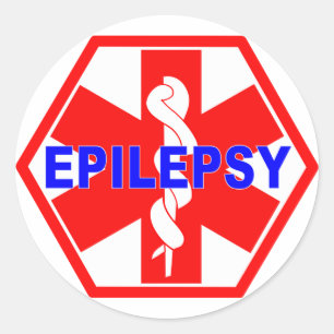 STICKER ROND IDENTIFICATION MÉDICALE D'ÉPILEPSIE